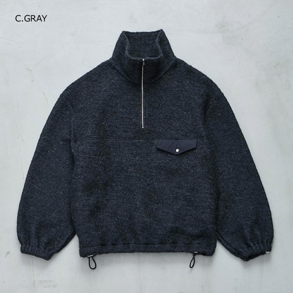 ��26FW��Oblada ���֥�� WOOL FLEECE TOPS ������ե꡼�� �ϡ���ZIP�ץ륪���С� F2610CU03 ��ǥ�����������̵���ۡ�ͽ���