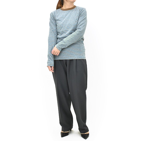 ��26SS��Oblada ���֥�� MULTI BORDER LONG TEE �ޥ�� �ܡ����� ���� T����� S2610CU16 ��ǥ�����������̵����