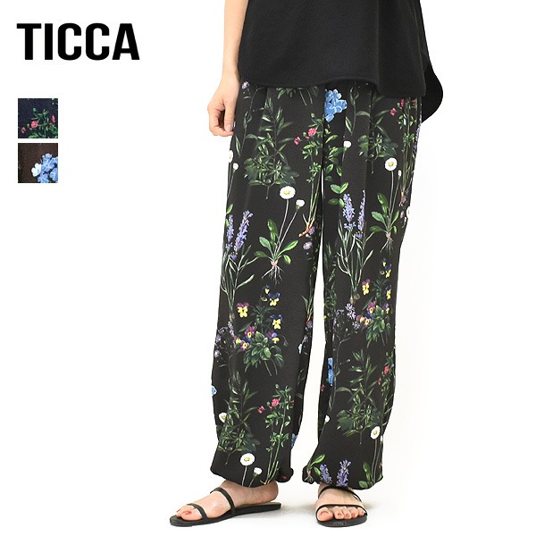 TICCA ティッカ フラワープリントパンツ TBFS-422 レディース【送料