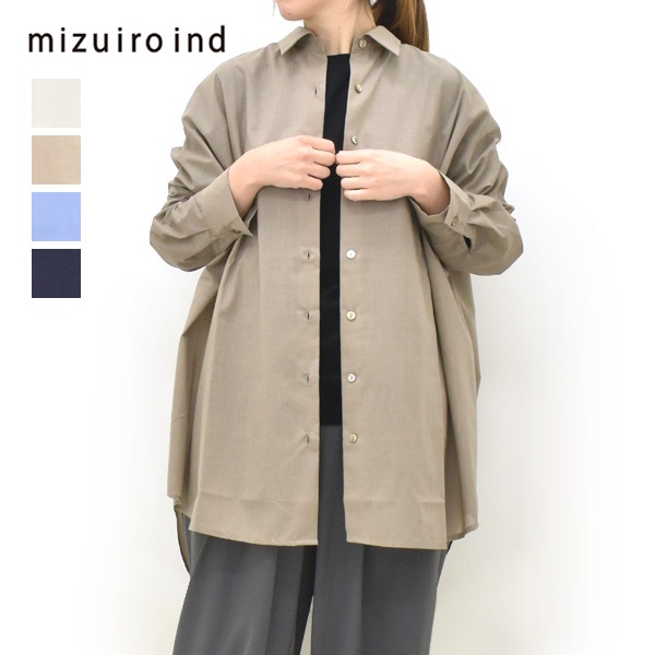 SHURIさま mizuiro ind ミズイロインド シアーワイドシャツ 1-230162 レディース