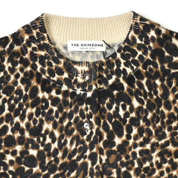 ��2025AW HOLIDAY COLLECTION��THE SHINZONE ���󥾡��� LEOPARD LONG RIB KNIT CARDIGAN �쥪�ѡ��� ���� ��� �˥å� �����ǥ����� 25AMSNI14 ��ǥ�����������̵����