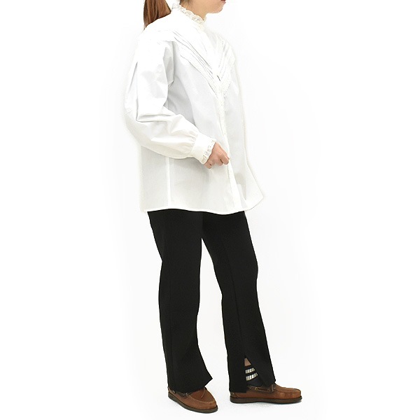 ��2025AW HOLIDAY COLLECTION ��THE SHINZONE ���󥾡��� PIN-TUCK LACE BLOUSE �ԥ󥿥å� �졼�� �֥饦�� 25AMSBL08 ��ǥ�����������̵����