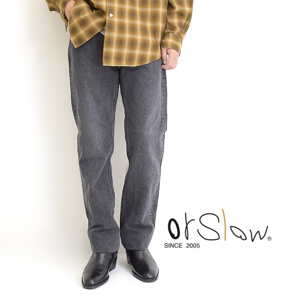 orSlow  "107" ֥åǥ˥ ȡ󥦥å ӡեå  ѥ IVY FIT BLACK DENIM STONE 01-0107W-D61S̵