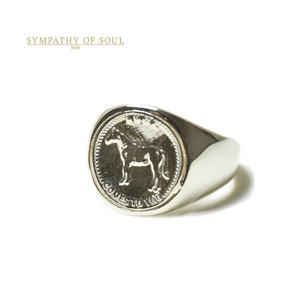 SYMPATHY OF SOUL Style ����ѥ������֥����륹������ Mini Classic Coin Ring Luck Horse �ߥ� ���饷�å� ������ ��� ��å� �ۡ��� STR2506S ��ǥ�����������̵����