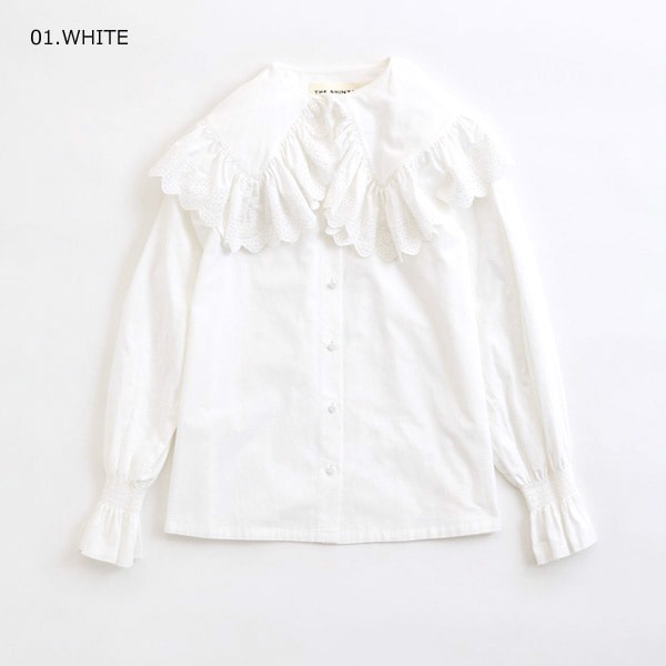 25AWTHE SHINZONE 󥾡 LACE COLLAR BLOUSE 졼 顼 ֥饦 25AMSBL02  ǥ̵