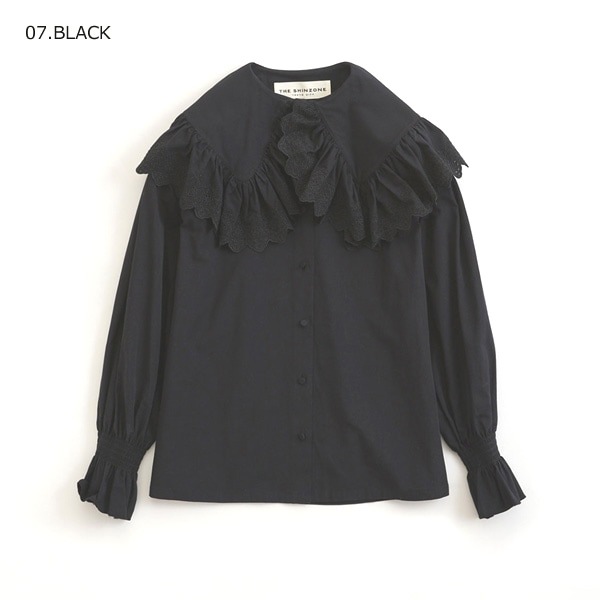 25AWTHE SHINZONE 󥾡 LACE COLLAR BLOUSE 졼 顼 ֥饦 25AMSBL02  ǥ̵