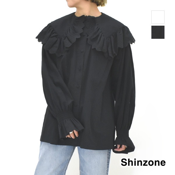 25AWTHE SHINZONE 󥾡 LACE COLLAR BLOUSE 졼 顼 ֥饦 25AMSBL02  ǥ̵