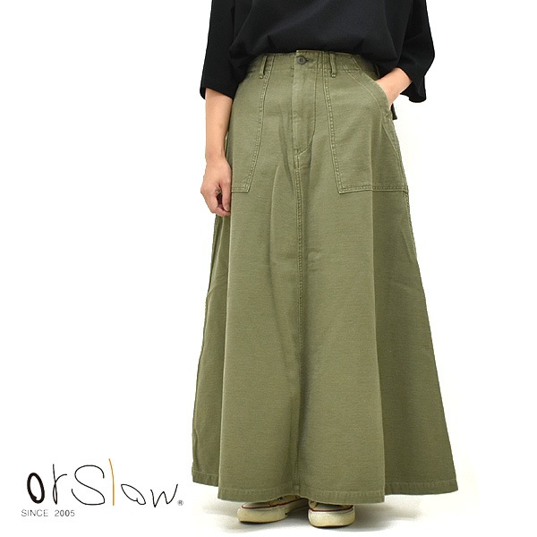 orSlow  FATIGUE SKIRT եƥ DARK OLIVE 00-4204-77 ǥ̵