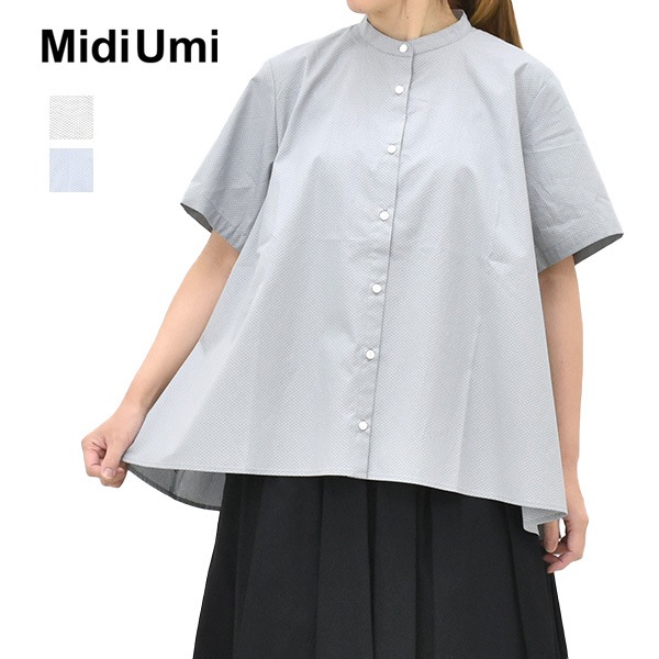 Midiumi ミディウミ 半袖ドットAラインシャツ 2-73984962 レディース