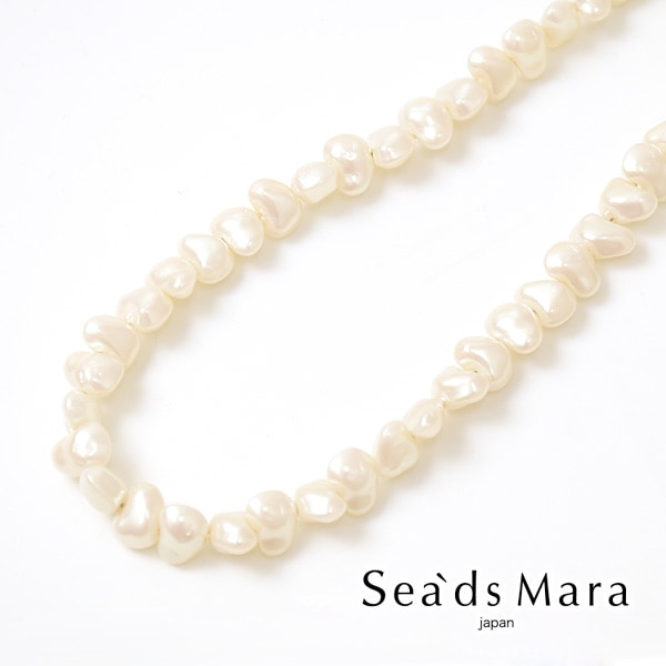 パール メガネチェーン 0.3～0.5㎜ 真珠 白 フォーマル FJ409 Sea'ds mara シーズマーラ バロックパールメガネチェーン