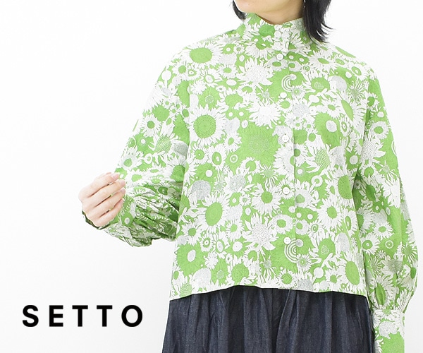 SETTO ���å� ��Хƥ� �Х롼�󥹥꡼�� ���å�������� "LIBERTY BS OKKAKE SHIRT" SLS1000L31 ��ǥ�����������̵����