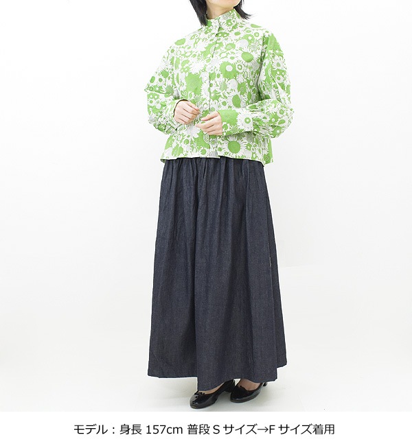 SETTO ���å� ��Хƥ� �Х롼�󥹥꡼�� ���å�������� "LIBERTY BS OKKAKE SHIRT" SLS1000L31 ��ǥ�����������̵����