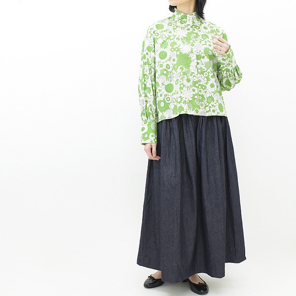 SETTO ���å� ��Хƥ� �Х롼�󥹥꡼�� ���å�������� "LIBERTY BS OKKAKE SHIRT" SLS1000L31 ��ǥ�����������̵����