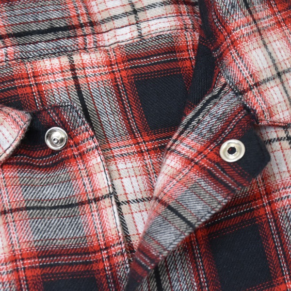 HIGH! STANDARD �ϥ������������ �֥�å���� �ե��ͥ� �������å������ BRUSHED FLANNEL WORK SMOCK SHIRT 1021308 ���Ӹ��� ��󥺡�����̵����