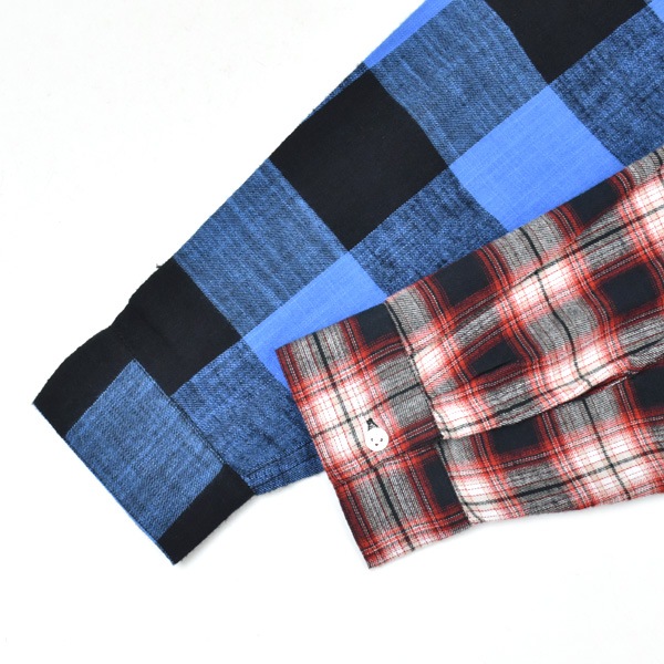 HIGH! STANDARD �ϥ������������ �֥�å���� �ե��ͥ� �������å������ BRUSHED FLANNEL WORK SMOCK SHIRT 1021308 ���Ӹ��� ��󥺡�����̵����