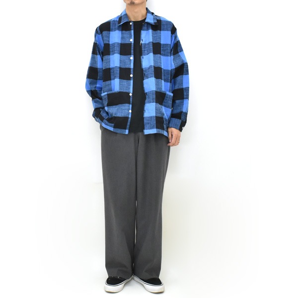 HIGH! STANDARD �ϥ������������ �֥�å���� �ե��ͥ� �������å������ BRUSHED FLANNEL WORK SMOCK SHIRT 1021308 ���Ӹ��� ��󥺡�����̵����