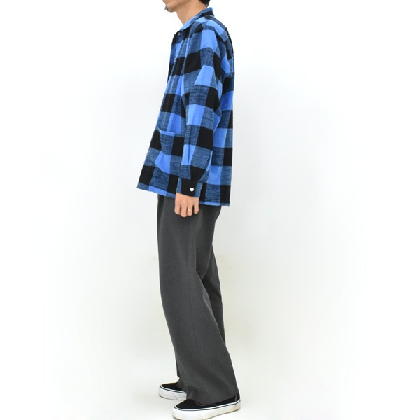 HIGH! STANDARD �ϥ������������ �֥�å���� �ե��ͥ� �������å������ BRUSHED FLANNEL WORK SMOCK SHIRT 1021308 ���Ӹ��� ��󥺡�����̵����
