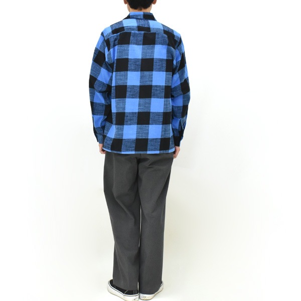 HIGH! STANDARD �ϥ������������ �֥�å���� �ե��ͥ� �������å������ BRUSHED FLANNEL WORK SMOCK SHIRT 1021308 ���Ӹ��� ��󥺡�����̵����