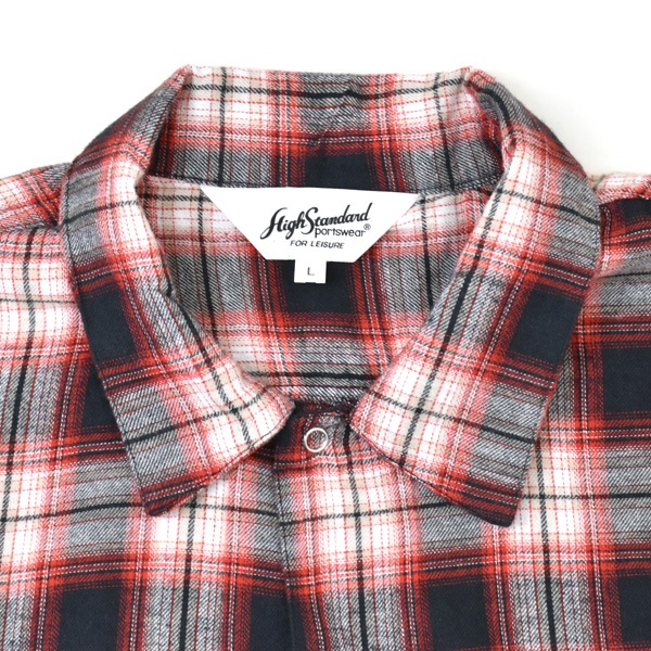 HIGH! STANDARD �ϥ������������ �֥�å���� �ե��ͥ� �������å������ BRUSHED FLANNEL WORK SMOCK SHIRT 1021308 ���Ӹ��� ��󥺡�����̵����