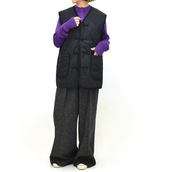 ��25AW��THE SHINZONE ���󥾡��� QUILTING CHINA BUTTON VEST ����ƥ��� ���㥤�� �ܥ��� �٥��� 25AMSJK06 ��ǥ�����������̵����