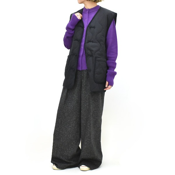��25AW��THE SHINZONE ���󥾡��� QUILTING CHINA BUTTON VEST ����ƥ��� ���㥤�� �ܥ��� �٥��� 25AMSJK06 ��ǥ�����������̵����