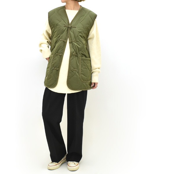 ��25AW��THE SHINZONE ���󥾡��� QUILTING CHINA BUTTON VEST ����ƥ��� ���㥤�� �ܥ��� �٥��� 25AMSJK06 ��ǥ�����������̵����