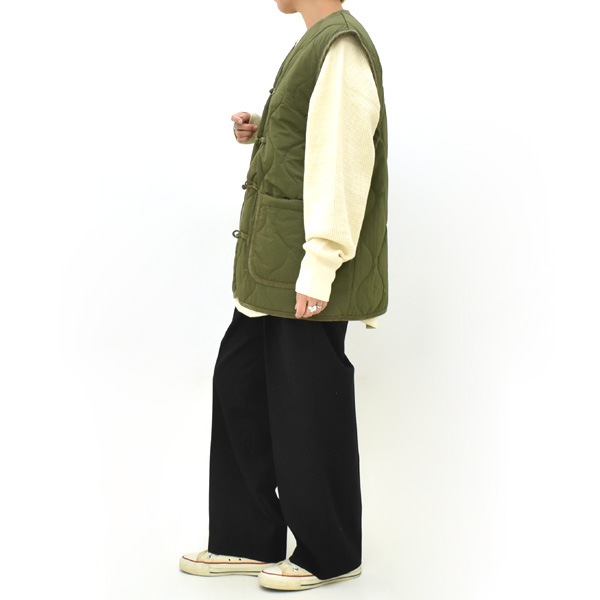 ��25AW��THE SHINZONE ���󥾡��� QUILTING CHINA BUTTON VEST ����ƥ��� ���㥤�� �ܥ��� �٥��� 25AMSJK06 ��ǥ�����������̵����