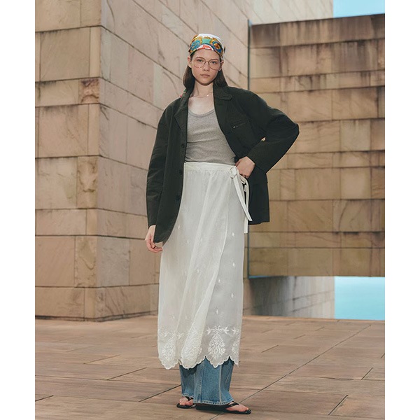 ��26SS��THE SHINZONE ���󥾡��� LACE APRON SKIRT �졼�� ���ץ��� �������� 26SMSSK03 ��ǥ�����������̵����