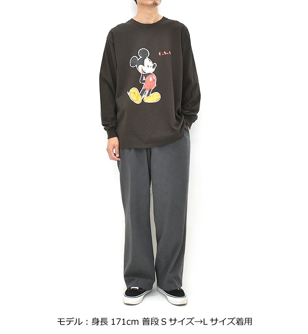 Goodwear ���åɥ����� Mickey L/S TEE-3 �ߥå����ޥ��� U.S.A ���󥰥��꡼��T����� Ĺµ LCS-263003 ��ǥ����� ��� ��˥��å���������̵����