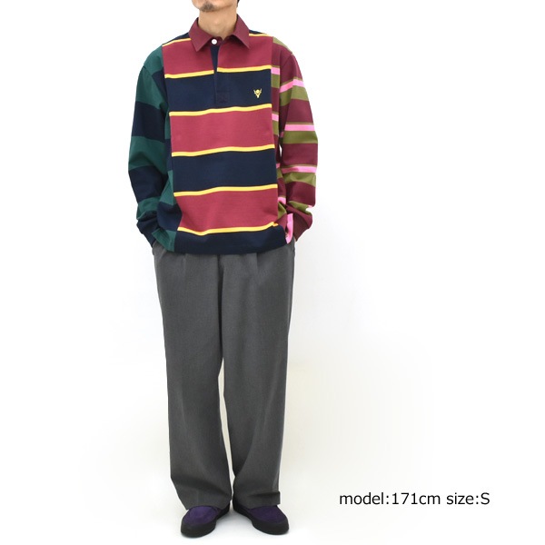 �ڡ�10%OFF�����ݥ��оݡۡڥ�����/40%OFF�ۡ�25AW��South2 West8 �������ġ��������ȥ����� �饬������� ���쥤�����ѥ����� Rugger Shirt -Cotton Plainstitch / Crazy Pattern A- RW650������̵���ۡ�26 SUMMER SALE�ۡ����ʡ����Բġ�