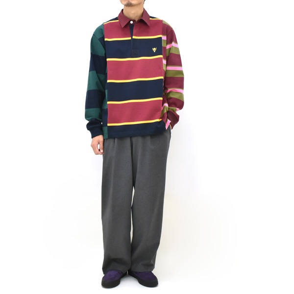 �ڡ�10%OFF�����ݥ��оݡۡڥ�����/40%OFF�ۡ�25AW��South2 West8 �������ġ��������ȥ����� �饬������� ���쥤�����ѥ����� Rugger Shirt -Cotton Plainstitch / Crazy Pattern A- RW650������̵���ۡ�26 SUMMER SALE�ۡ����ʡ����Բġ�