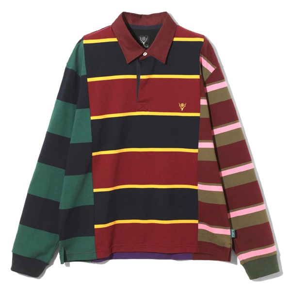 �ڡ�10%OFF�����ݥ��оݡۡڥ�����/40%OFF�ۡ�25AW��South2 West8 �������ġ��������ȥ����� �饬������� ���쥤�����ѥ����� Rugger Shirt -Cotton Plainstitch / Crazy Pattern A- RW650������̵���ۡ�26 SUMMER SALE�ۡ����ʡ����Բġ�
