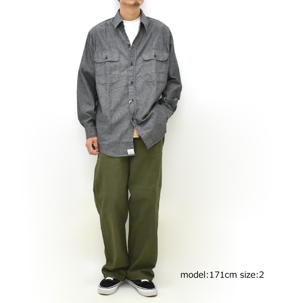 orSlow ���������� �֥�å������֥졼 �������� BLACK CHAMBRAY WORK SHIRT 01-8064-61 ��� ������������̵����