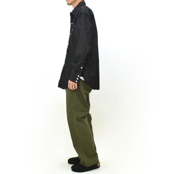 orSlow ���������� ���������󥷥�� �֥�å��ǥ˥� WESTERN SHIRT BLACK DENIM 01-8124-D61 ��� ������������̵����