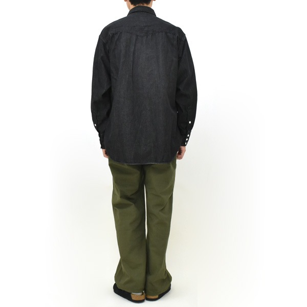 orSlow ���������� ���������󥷥�� �֥�å��ǥ˥� WESTERN SHIRT BLACK DENIM 01-8124-D61 ��� ������������̵����