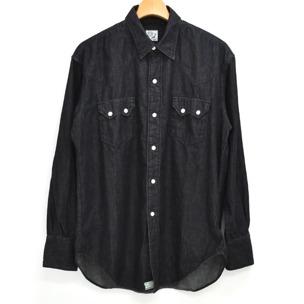orSlow ���������� ���������󥷥�� �֥�å��ǥ˥� WESTERN SHIRT BLACK DENIM 01-8124-D61 ��� ������������̵����