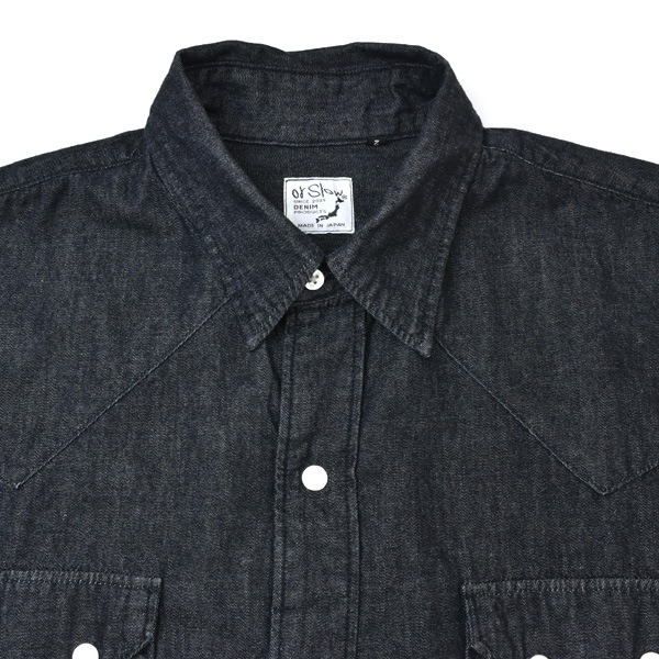 orSlow ���������� ���������󥷥�� �֥�å��ǥ˥� WESTERN SHIRT BLACK DENIM 01-8124-D61 ��� ������������̵����