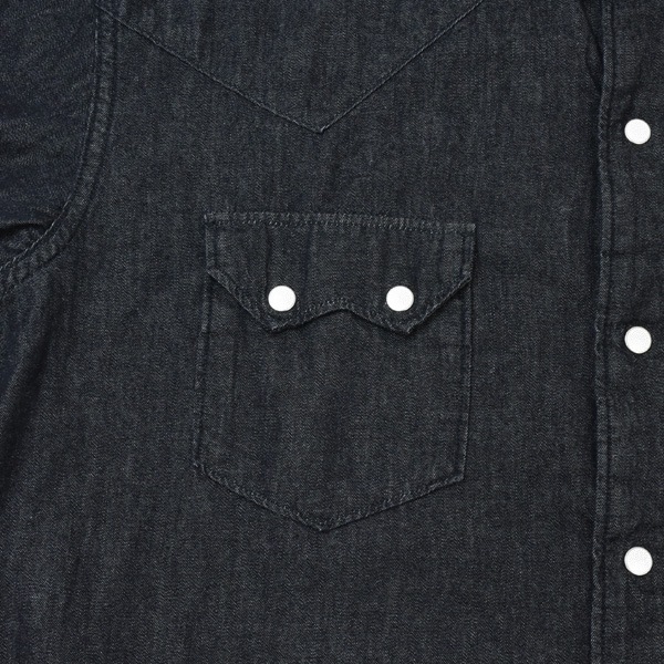orSlow ���������� ���������󥷥�� �֥�å��ǥ˥� WESTERN SHIRT BLACK DENIM 01-8124-D61 ��� ������������̵����