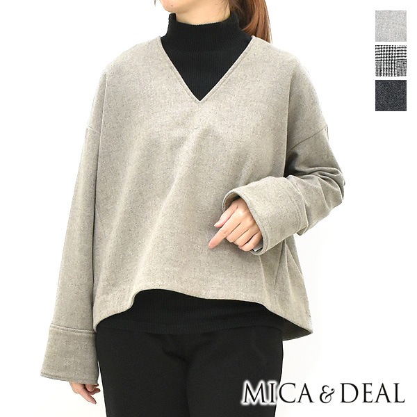 �ڥ�����/30%OFF��MICA&DEAL �ޥ�������ɥǥ����� �ĥ�����V�ͥå��ץ륪���С� 0125401344 ��ǥ�����������̵���ۡ�25-26WINTER SALE�ۡ����ʡ����Բġ�