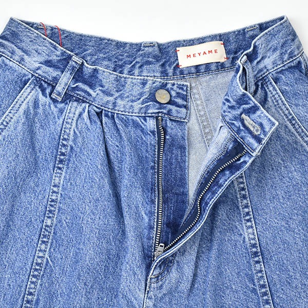 MEYAME ���� DENIM WIDE TUCK PANTS �ǥ˥� �磻�� ���å� �ѥ�� MEY-2516 ��ǥ�����������̵����