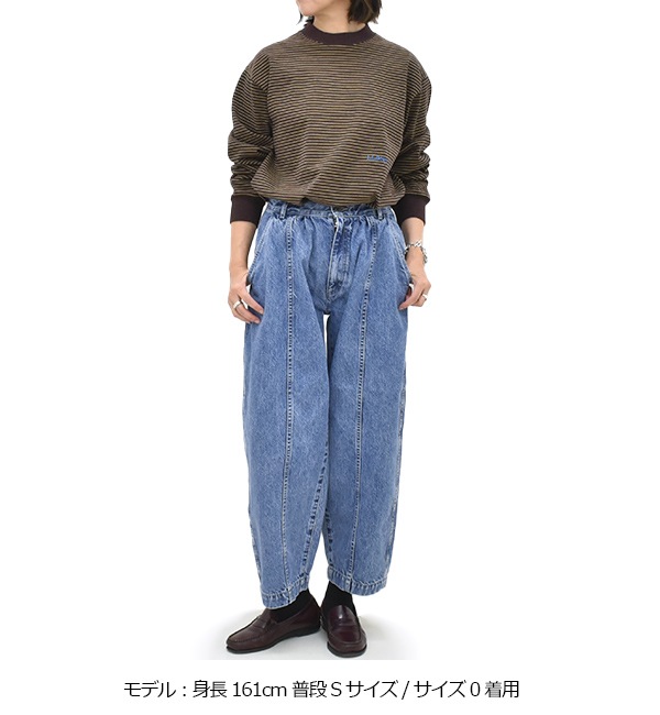 MEYAME ���� DENIM WIDE TUCK PANTS �ǥ˥� �磻�� ���å� �ѥ�� MEY-2516 ��ǥ�����������̵����