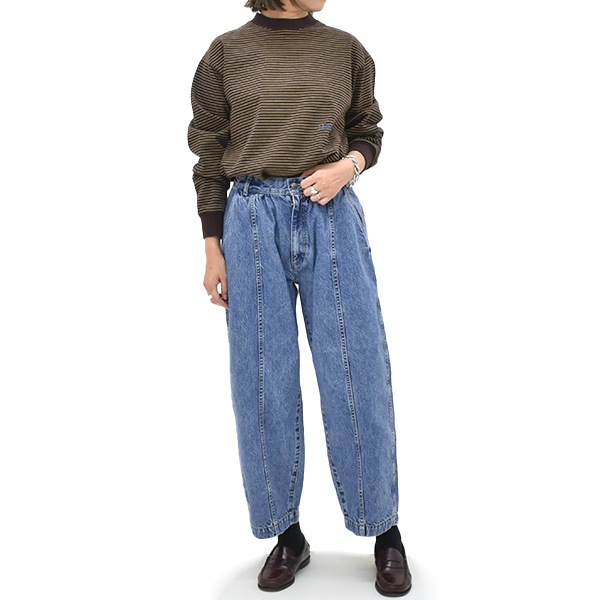 MEYAME ���� DENIM WIDE TUCK PANTS �ǥ˥� �磻�� ���å� �ѥ�� MEY-2516 ��ǥ�����������̵����