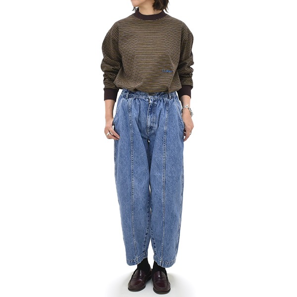 MEYAME ���� DENIM WIDE TUCK PANTS �ǥ˥� �磻�� ���å� �ѥ�� MEY-2516 ��ǥ�����������̵����