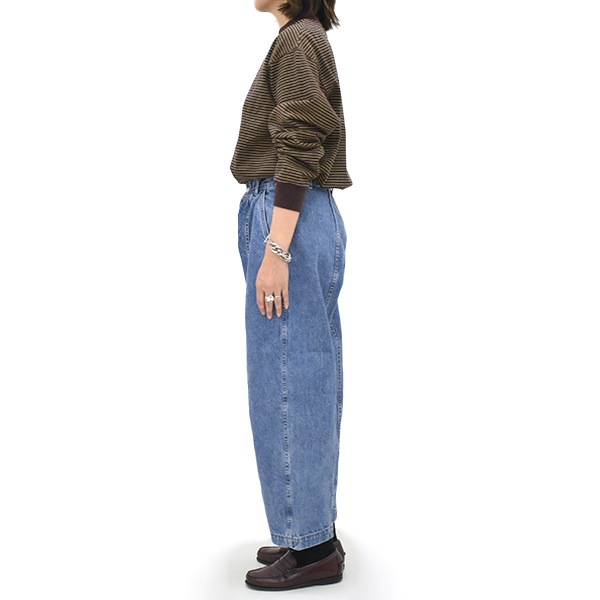 MEYAME ���� DENIM WIDE TUCK PANTS �ǥ˥� �磻�� ���å� �ѥ�� MEY-2516 ��ǥ�����������̵����