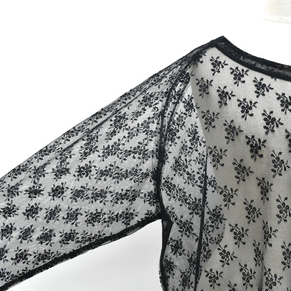 ��26SS��Needles �ˡ��ɥ륺 �ե�������å���졼�� U�ͥå� ���åȥ��� L/S U Neck Tee -Floral Raschel Lace- SX439������̵���ۡڥ���å��ݥ��Ȳġ�