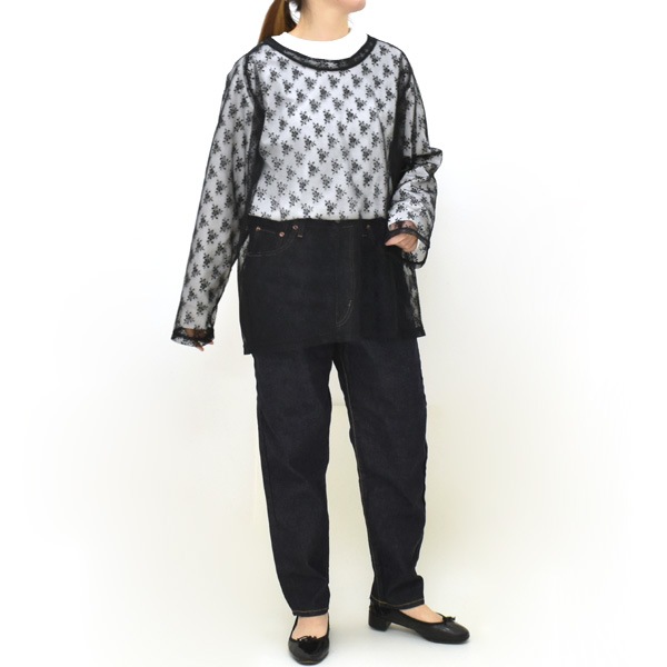 ��26SS��Needles �ˡ��ɥ륺 �ե�������å���졼�� U�ͥå� ���åȥ��� L/S U Neck Tee -Floral Raschel Lace- SX439������̵���ۡڥ���å��ݥ��Ȳġ�