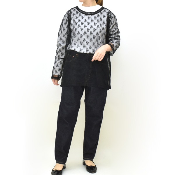 ��26SS��Needles �ˡ��ɥ륺 �ե�������å���졼�� U�ͥå� ���åȥ��� L/S U Neck Tee -Floral Raschel Lace- SX439������̵���ۡڥ���å��ݥ��Ȳġ�