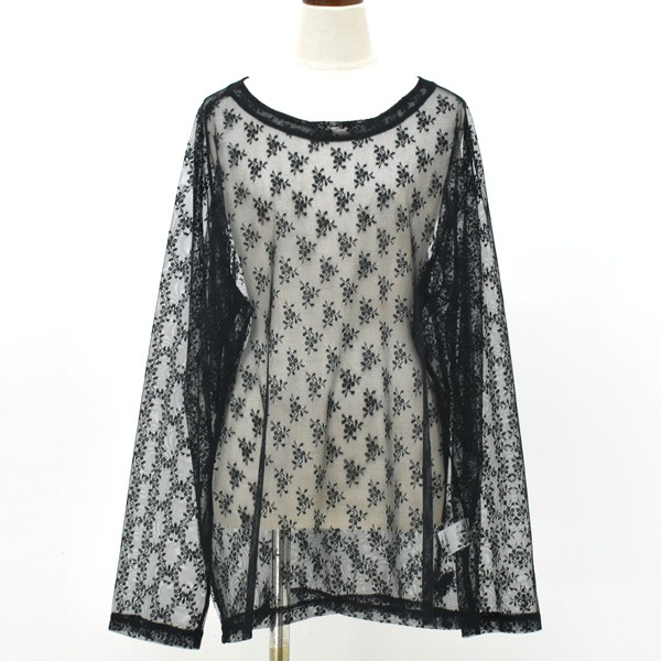 ��26SS��Needles �ˡ��ɥ륺 �ե�������å���졼�� U�ͥå� ���åȥ��� L/S U Neck Tee -Floral Raschel Lace- SX439������̵���ۡڥ���å��ݥ��Ȳġ�