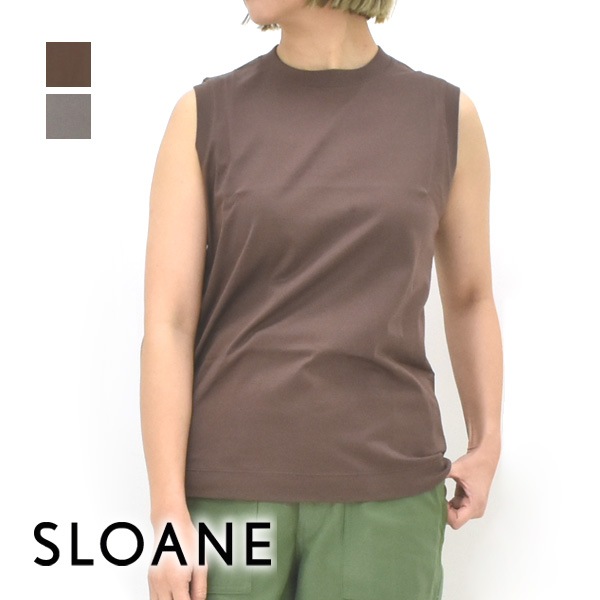 SLOANE スローン 60/2コットン天竺 ノースリーブカットソー SL8S-T627