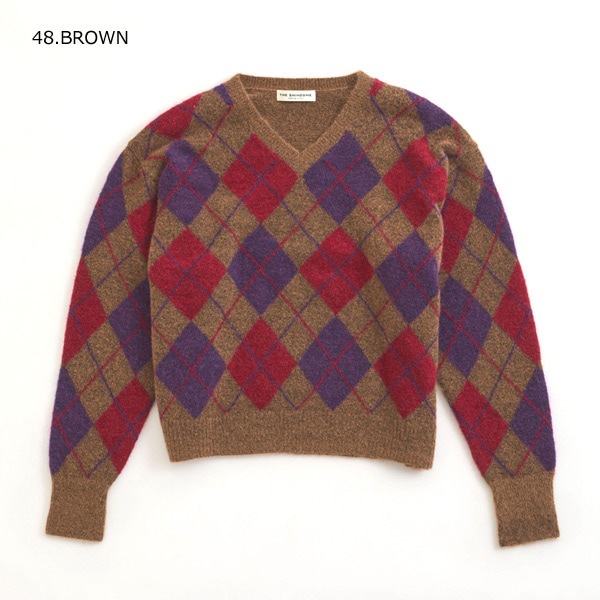 25AWTHE SHINZONE 󥾡 ARGYLE KNIT PULLOVER  ˥å ץ륪С 25AMSNI12 ǥ̵